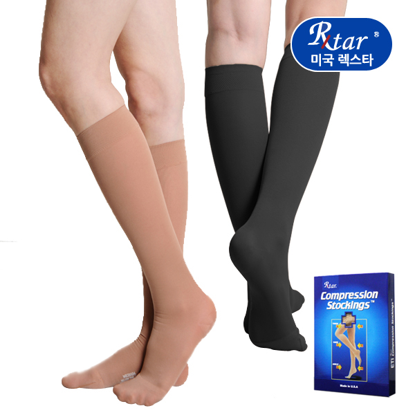 [도고 렉스타211]압박용밴드 의료용 압박스타킹 무릎형(발막힘) 부드러운재질 (압력20-30mmHg)