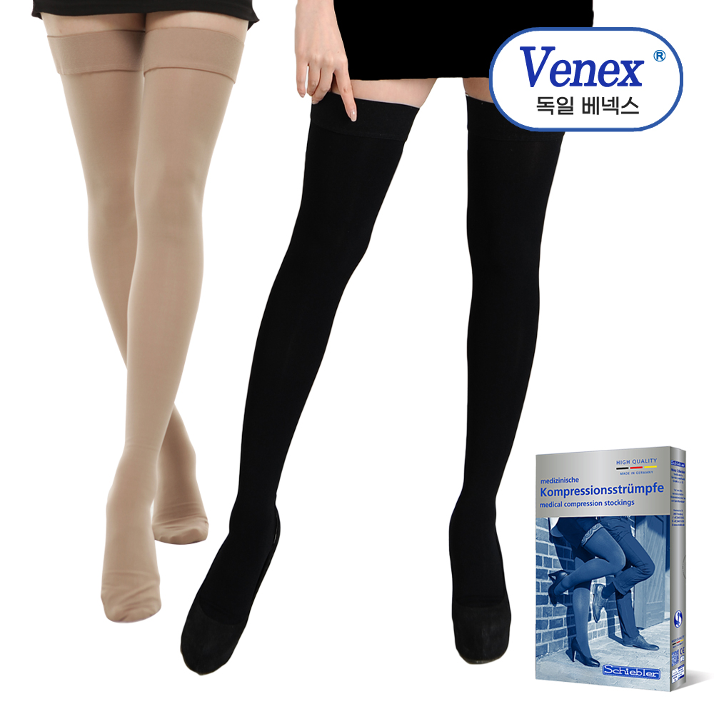 [도고 베넥스AG] 독일 압박용밴드 의료용 압박스타킹 허벅지형(발막힘/트임) 미세재질(CCL2 30-40mmHg)